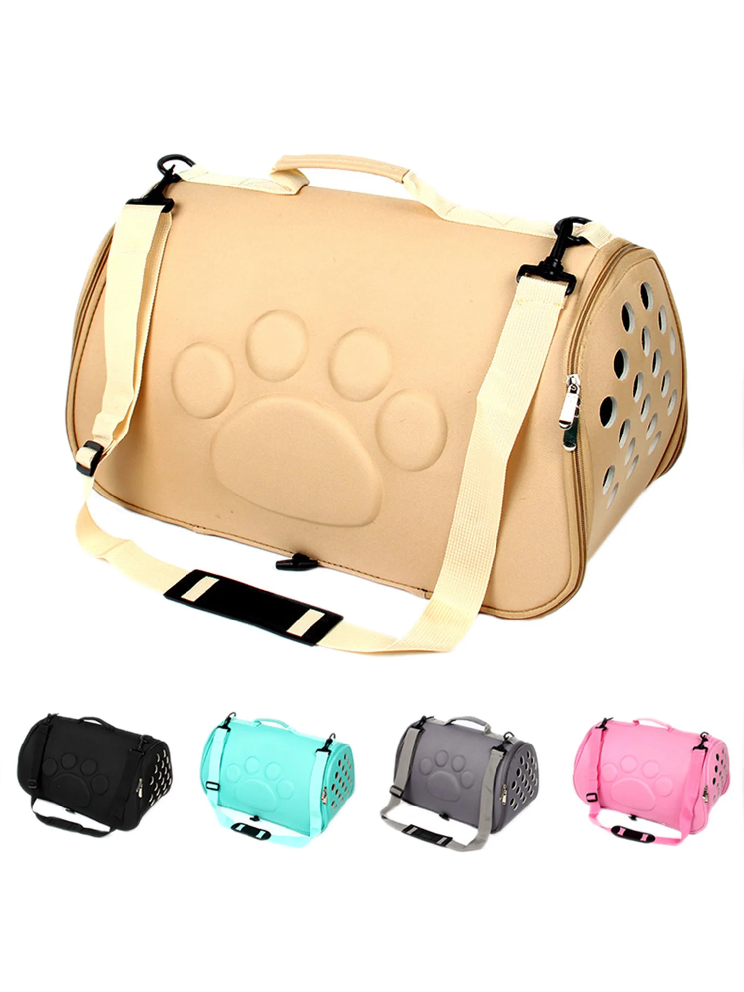 

Pet Bag EVA Vent Foldable Thick Foot Pad Portable Exquisite Plating Metal Buckle Widened Rubber Pad Storage