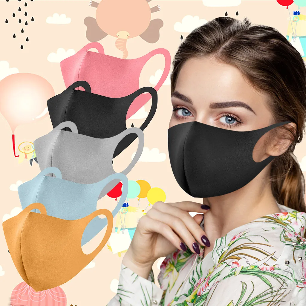 Маски многоцветные 3D для мужчин и женщин многоразовые дышащие моющиеся тканевые