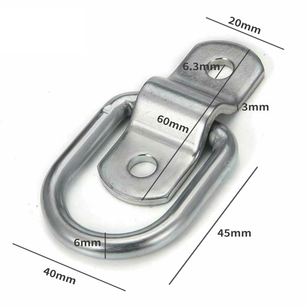 5 шт. 10 шт. Грузовая привязь поверхностного монтажа D-образное кольцо крепление клип фиксатор для фургонов, грузовиков, лошадок, верёвок, крепление стяжкой на машину.