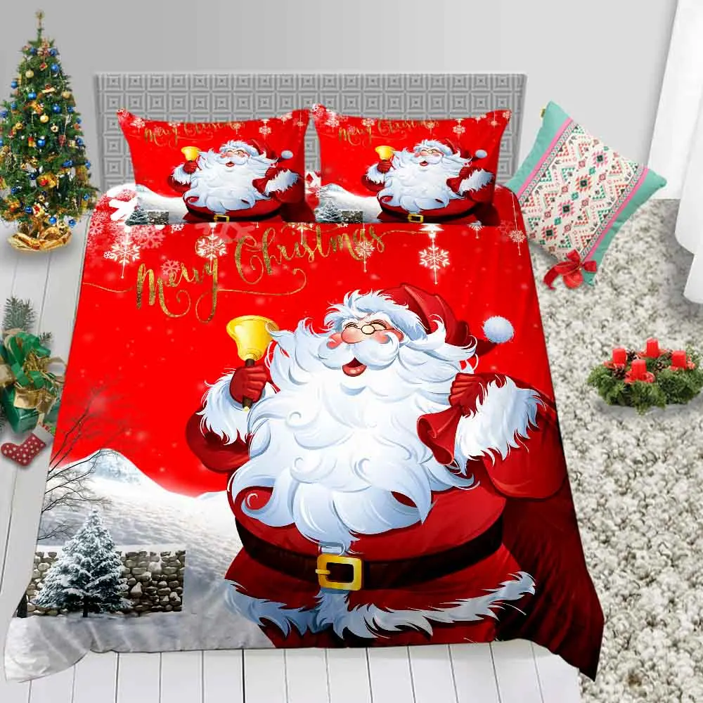 7 Merry Christmas Санта Клаус постельных принадлежностей модное одеяло крышка один двойной Король Размер подарки на праздник простыня спальный Декор - Цвет: 7