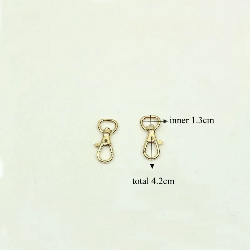 50Pcs 13/16/19/25mm Bags Strap Buckles Metal Lobster Clasp for Handbag Keychain Swivel Trigger Clips Snap Hook DIY Accessory