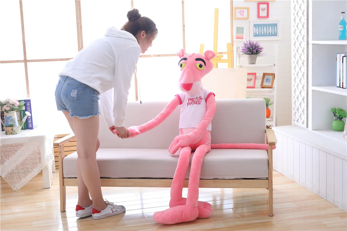 High Quality Big Size Baby Toys Plaything Cute Naughty Pink Panther Plush Stuffed Doll Toy Home Decor Kawaii Xtmas Gift 55-145CM