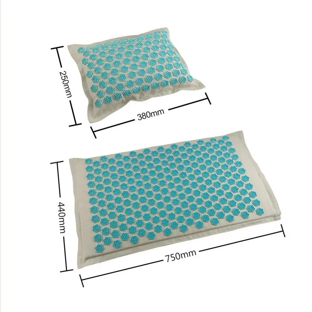 Green Mat Pillow Зимний Лотос Спайк Массажер для акупрессуры коврик Расслабление облегчение стресса напряжение тела йога коврик снимает стресс тела Подушечка Для Снятия Боли коврик - Цвет: Green Mat Pillow