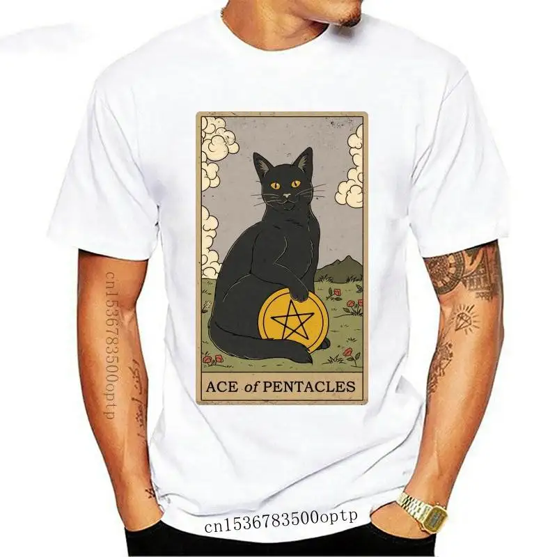 

New Tarot Cat Print T-Shirt Women Fashion Graphic T Shirt Cute T-Shirt Casual Tee Shirt Tees Short Sleeve Tee Shirt Womens Tops