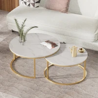 nordic marble coffee table small luxury metal round tea side table simple living room mesa auxiliar salon modern design eb5cj
