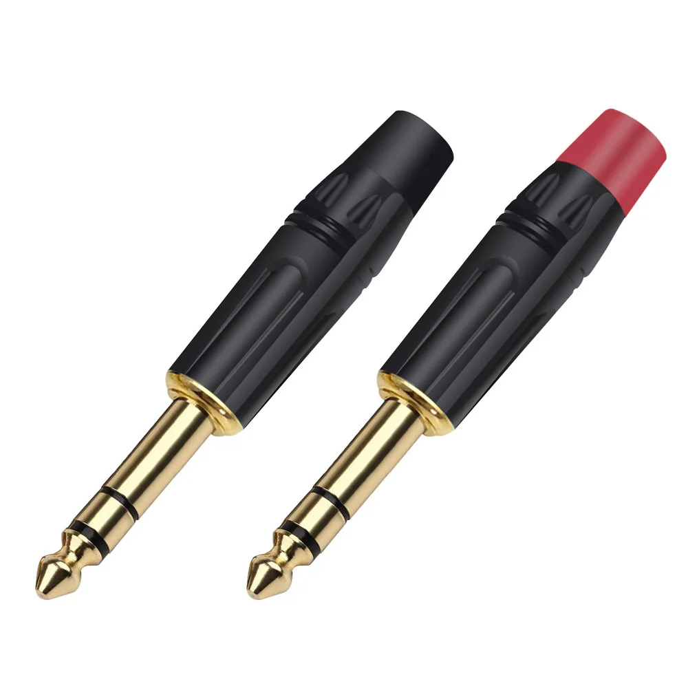 

10 шт. стерео разъемов 6,35 мм R TC145 черный/красный