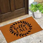 Придверный коврик, коврик для входного пола, забавный дверной коврик Hello Fall, нескользящий Придверный коврик, подставка из нетканого материала для машинной стирки