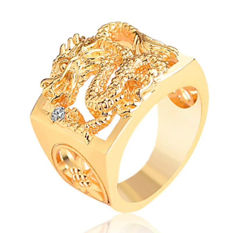 

Punkboy Domineering Dragon Shaped Ring Exaggerated Gold Color Finger Ring for Men Party Fashion Jewelry Anillo Hombre Bijoux