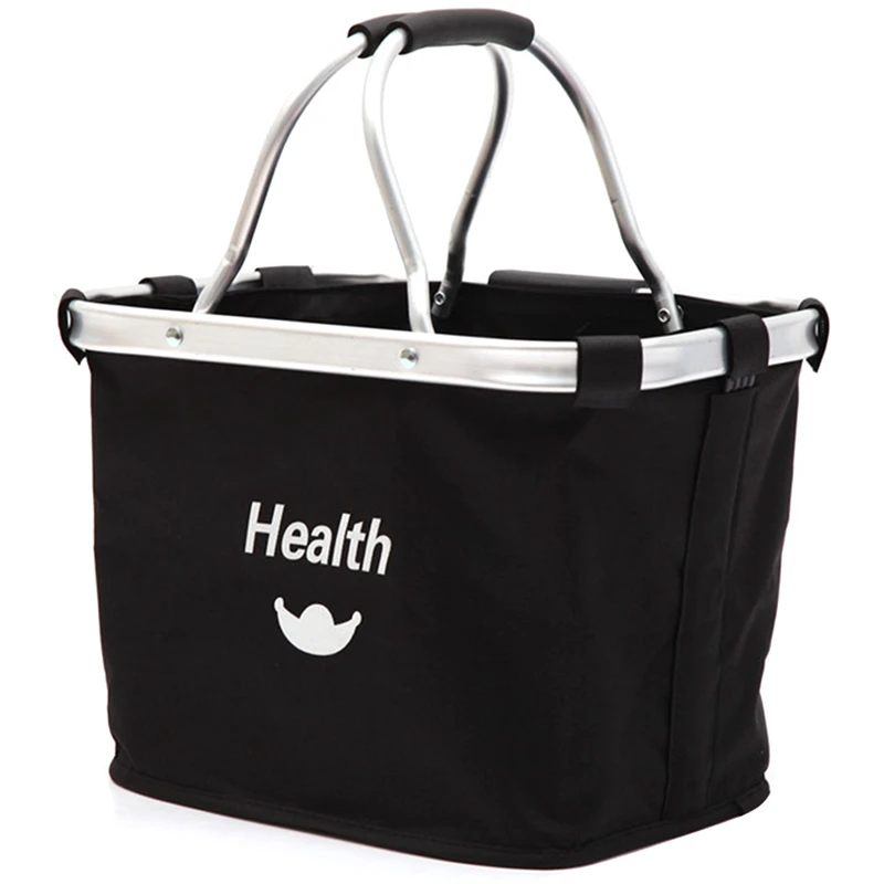 

Mountain Bike Basket Aluminum Alloy Folding Bike Basket Front Bag Outdoor Portable Cloth Basket Folding MTB Basket