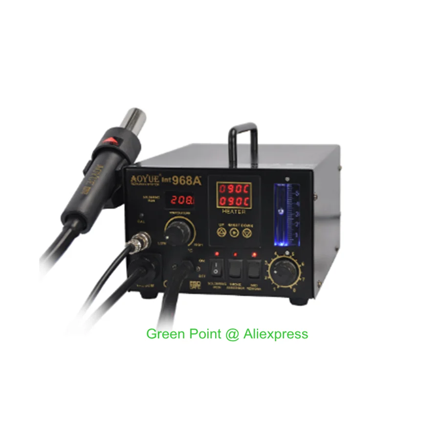 Паяльная станция AOYUE 968A + с термофеном Многофункциональный 3 в 1 бессвинцовый