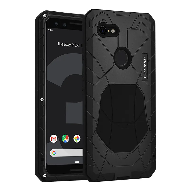 

For Google Pixel 3 XL Case Pixel3XL Shockproof Metal Cover 360 Protection Armor Hard Cover for Google Pixel 3 XL Pixel3 XL Case