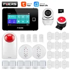 FUERS WIFI GSM Tuya умные фотообои наборы сенсорный экран Беспроводное управление Burgl 433 МГц сирена PIR датчик движения
