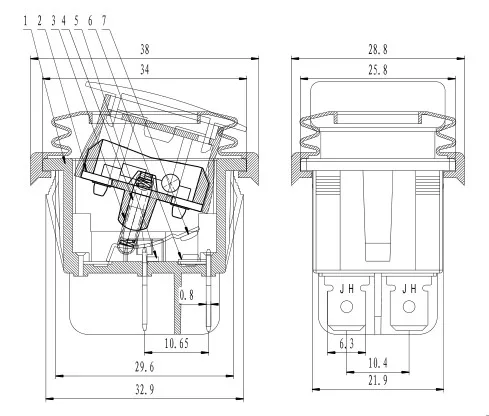 YYT 2 шт. KCD4 поверхность из нержавеющей стали 4Pin светильник кой водонепроницаемый