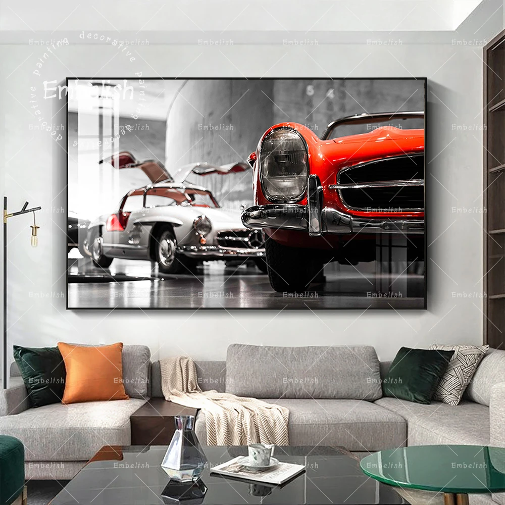 

Embelish 1 Pieces Red Sports Car Modern Wall Art Pictures For Living Room HD Print Canvas Painting Home Decor Modular Posters