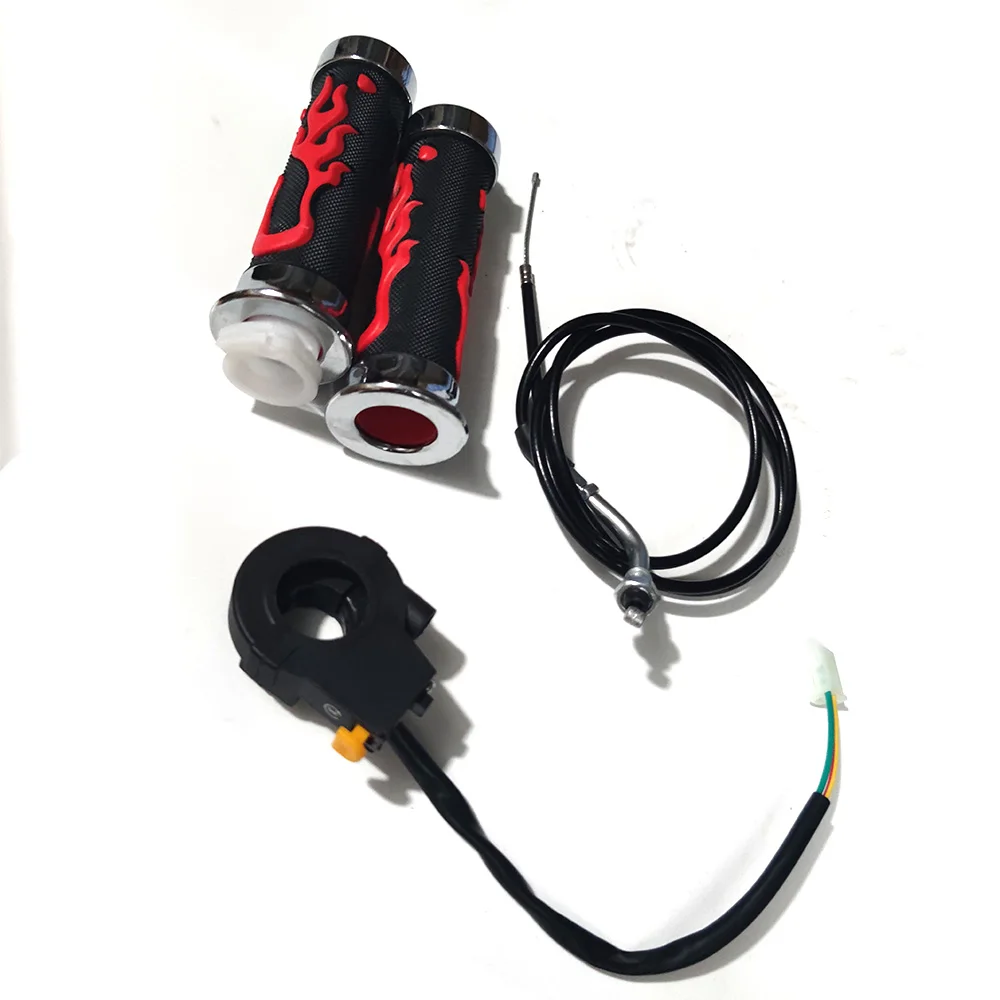 Ручка с тросом дроссельной заслонки выключатель для 2-тактного 49cc 50cc 60cc 66cc 80cc