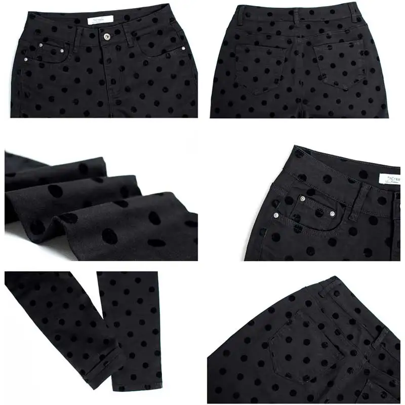 Женские модные черные Стрейчевые джинсы облегающие брюки женские узкие