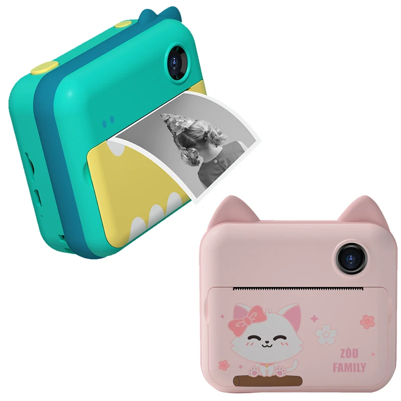 

Children Camera Child Instant Print Camera for Kids Birthday Gift 12MP Cartoon Cute Photo Video Digital Camera with Print Paper