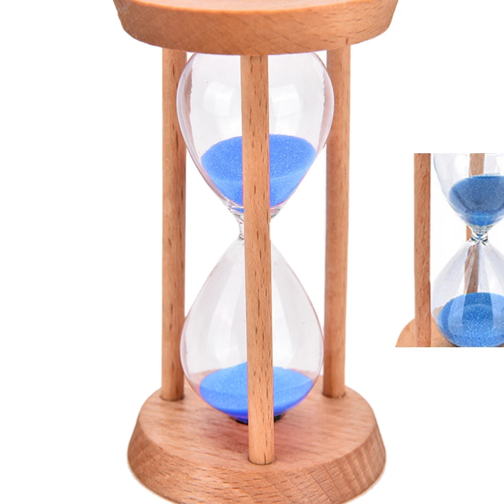 Детские песочные часы с кристаллами бамбуковые часы-подставки цветным песком
