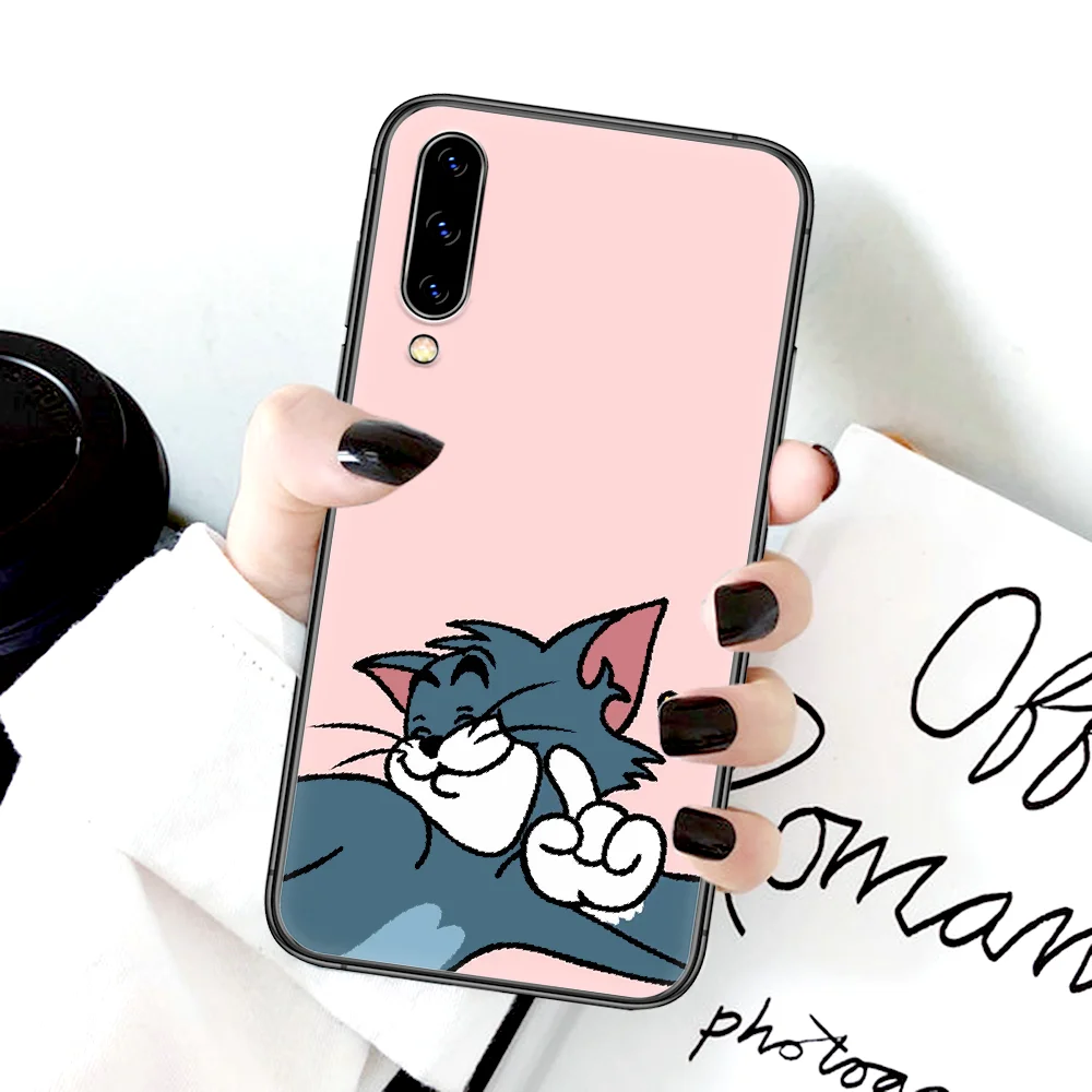 

Mouse And Cat Tom Cute Jerry Phone Case For Samsung Galaxy A 3 5 7 8 10 20 20E 21S 30 30S 40 50 51 70 71 black Funda Fashion