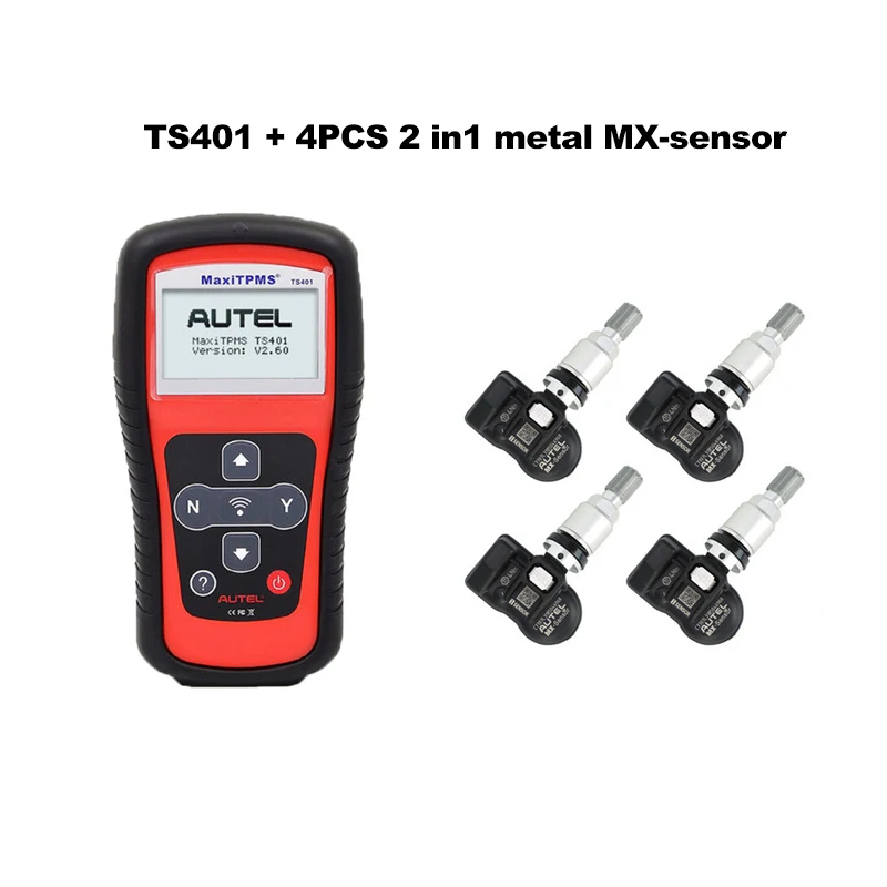 ts401 4x2in1 metal Autel MaxiTPMS TS401 TPMS автомобильный диагностический и сервисный Инструмент предварительный выбор процесс предлагает более быструю активацию и диагностику - Цвет: ts401 4x2in1 metal
