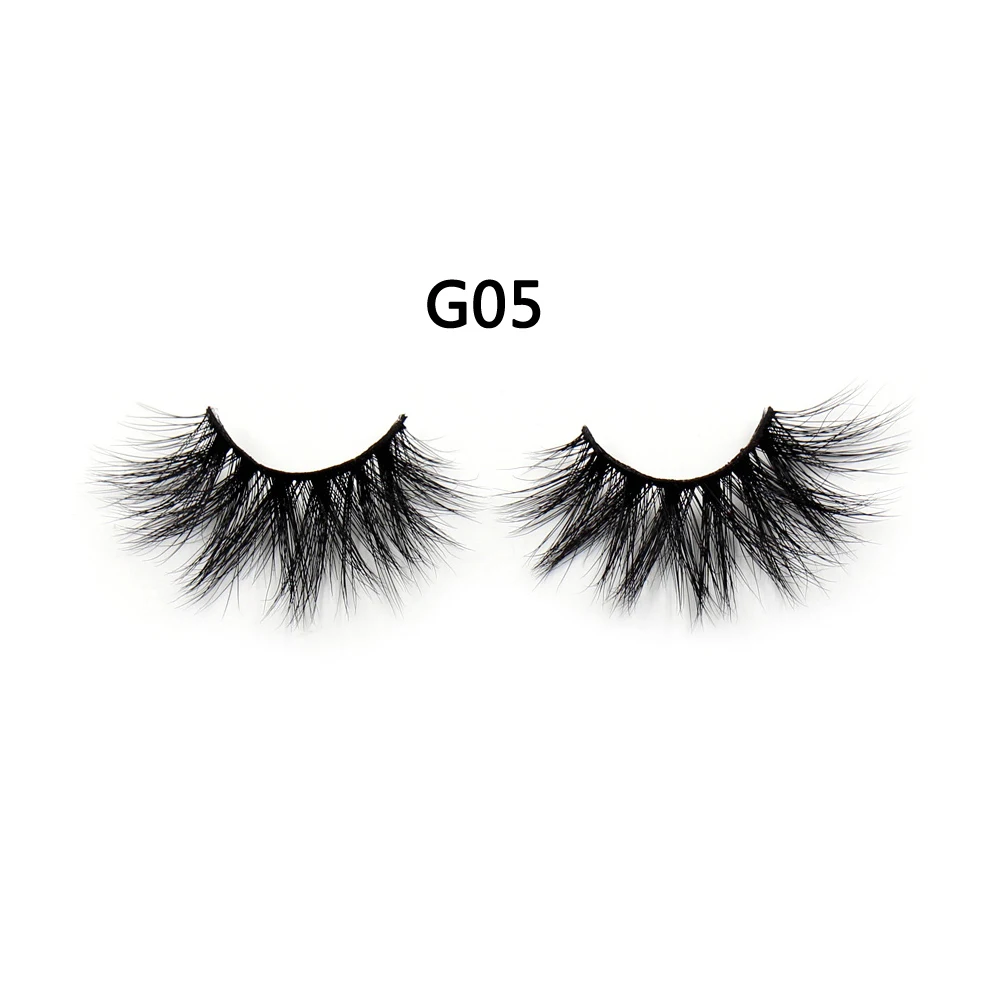 10 Pairs G05 AMAOLASH 10 пар/лот 25 мм ресницы 3D норковые ресницы высокий объем крест-накрест Драматические Длинные ресницы Пушистые Мягкие Накладные ресницы - Цвет: 10 Pairs G05