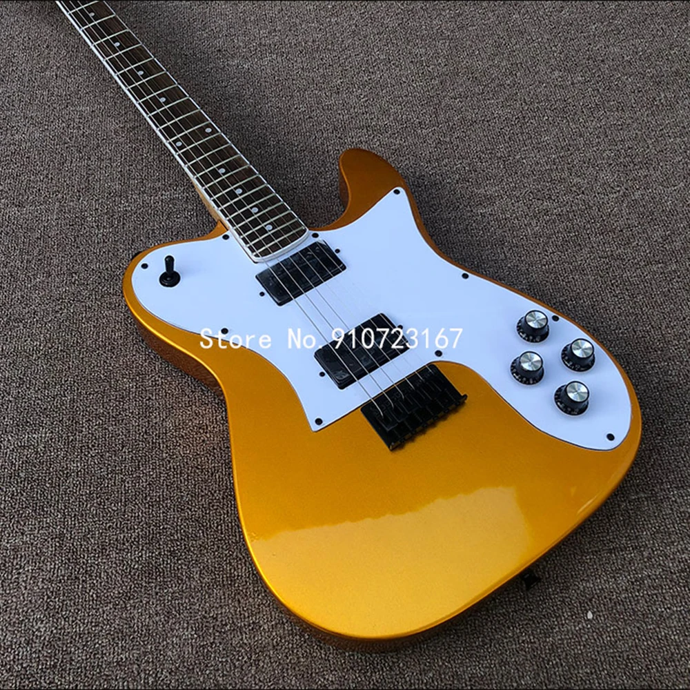 2021 высокое качество TL Стиль Электрогитары Золотая пыль Краски тела роза гриф