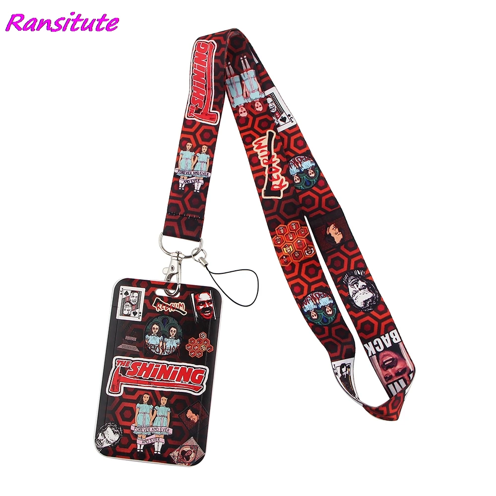 

Ransitute R1639 Horror-style Movie Ghost Twins Card Holder ID Holder Bus Card Holder Staff Card Phone Lanyard For Fans Child Man