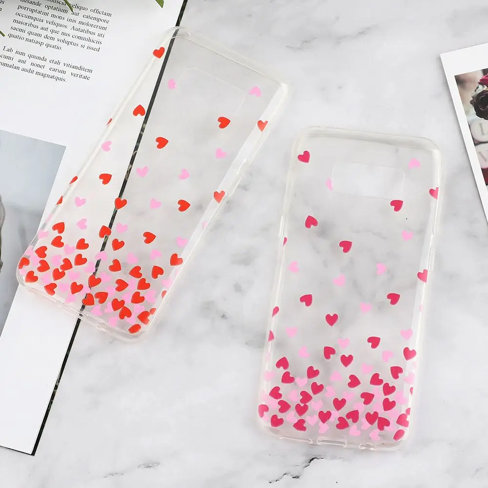 L FADNUT Прозрачный чехол для Samsung Galaxy S10 S10E S9 S8 Plus S7 Edge милый силиконовый гелевый
