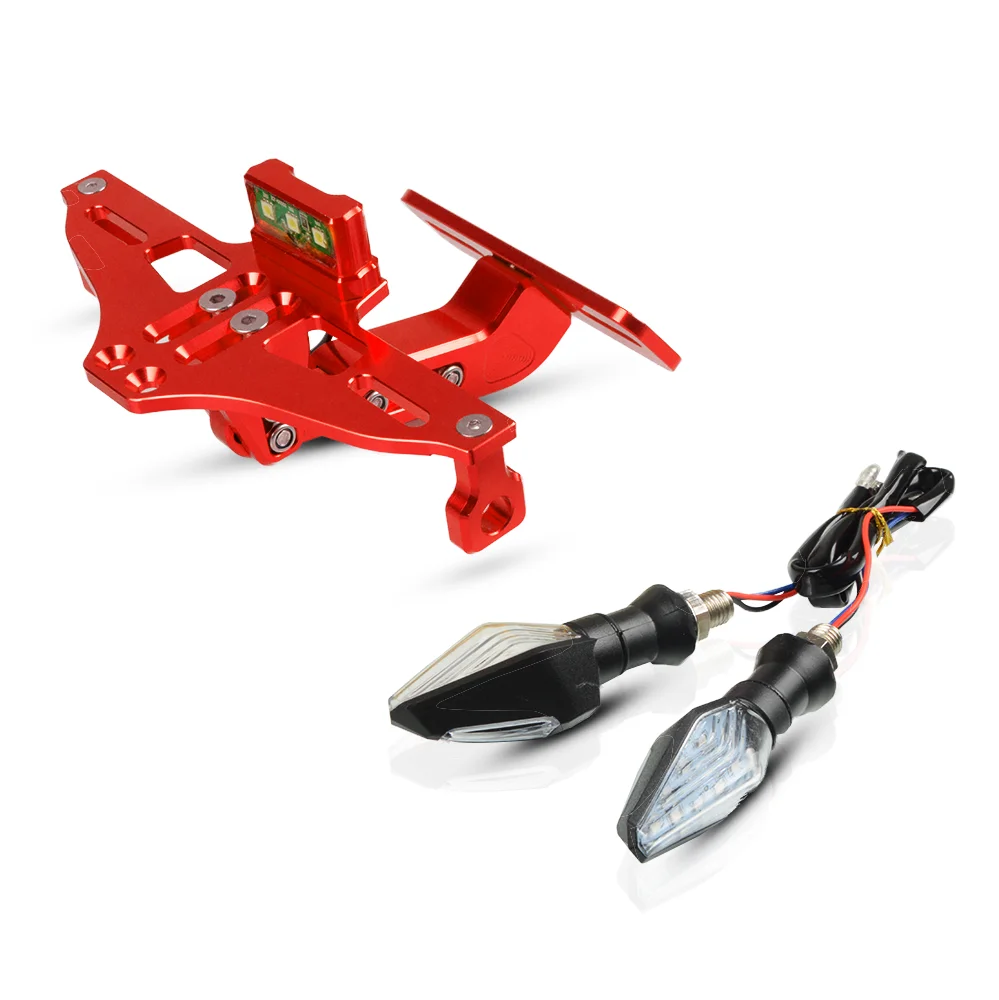 Универсальный CNC Мотоцикл Регулируемый угол алюминиевый номерной знак рамка для