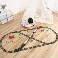 scale diecasting electric train toy rails dynamic steam train model railway set profissional autorama car circuit kids toy gift