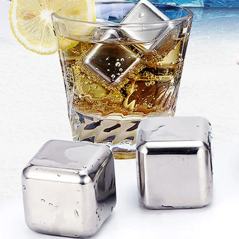 Нержавеющая сталь кубики льда замороженное зерно Металл кофе напиток виски 304