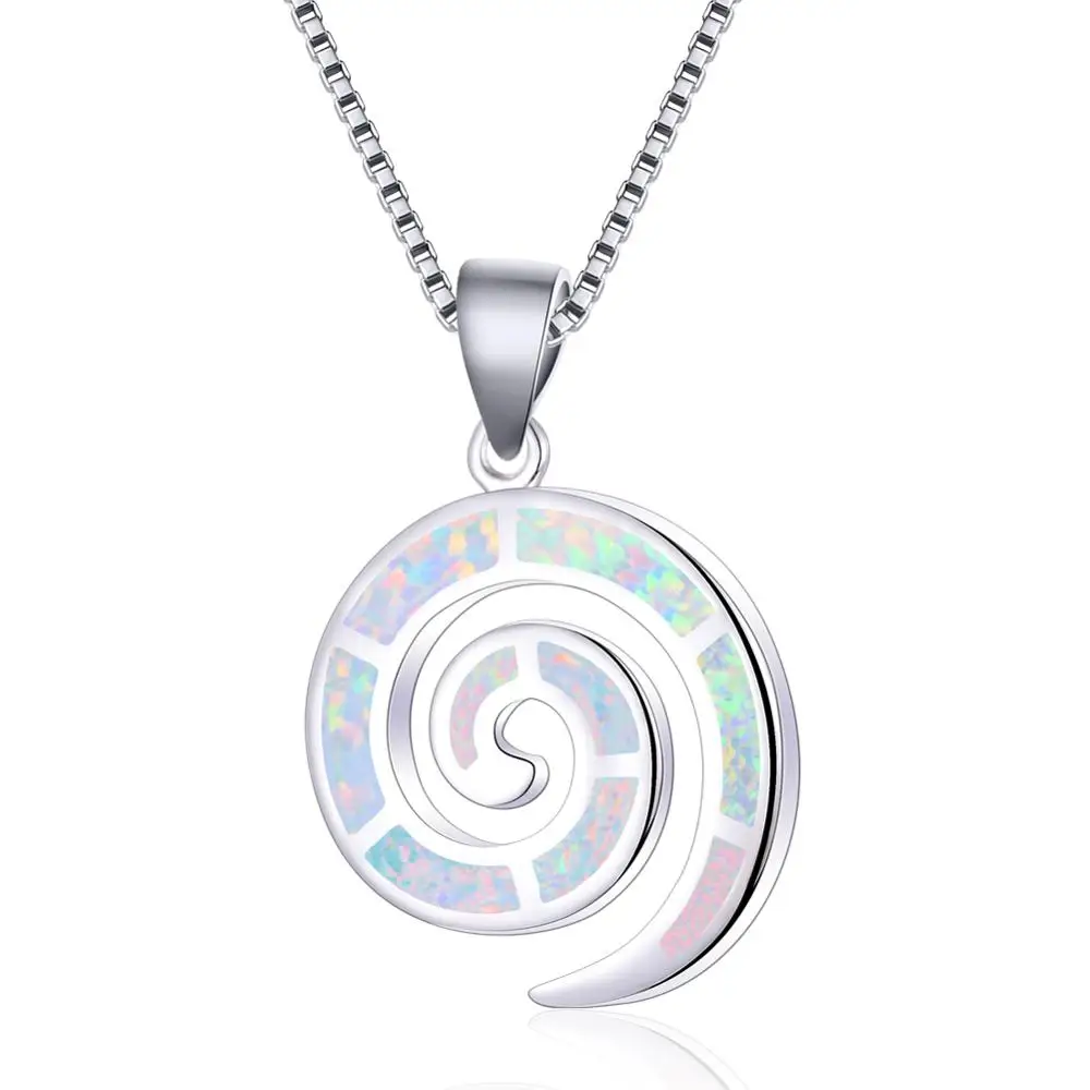 Винтажные Женские Подвески Морская раковина ожерелья Классический серебристый