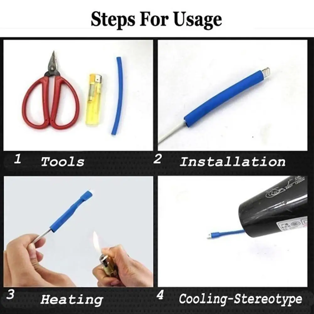 

530pc/Set Heat Shrink Tube Kit Insulation Sleeving Assorted Termoretractil Wire Tubing Polyolefin Shrinking Cable Shrink He X8E9