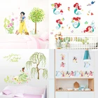 Мультфильм Дисней Мороз София Принцесса Белоснежка Принцесса Тиана настенные наклейки для детской комнаты Декор DIY настенное украшение для девочек