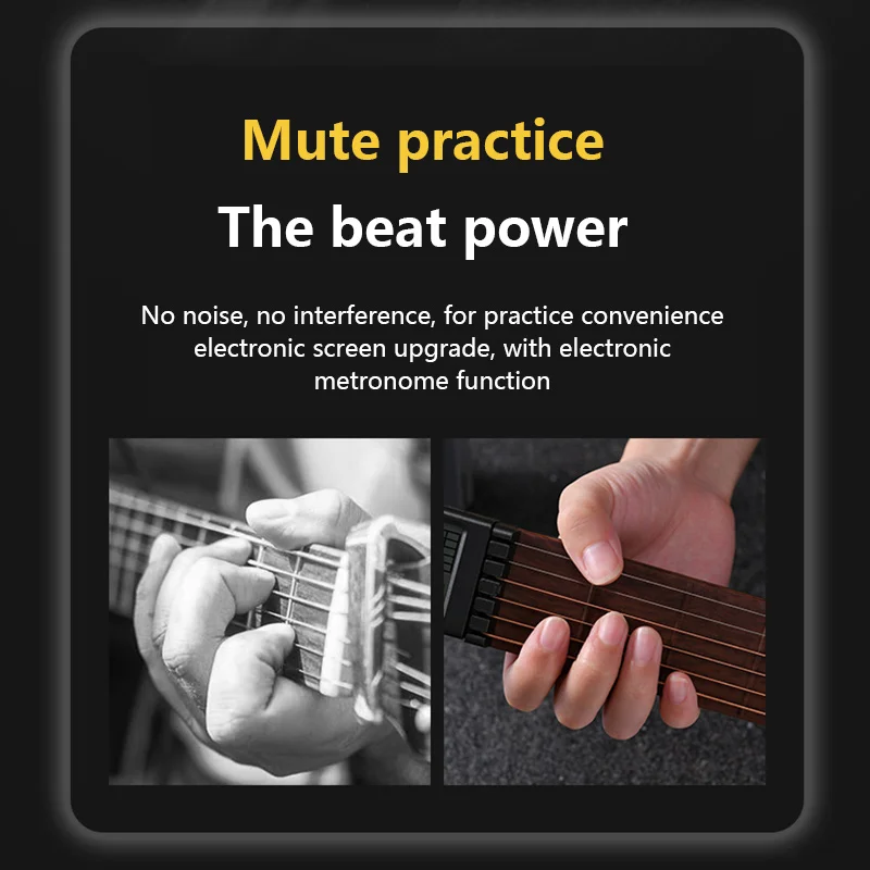 Карманная цифровая гитара аккорд мини 6 ладов портативная на шею карманная с