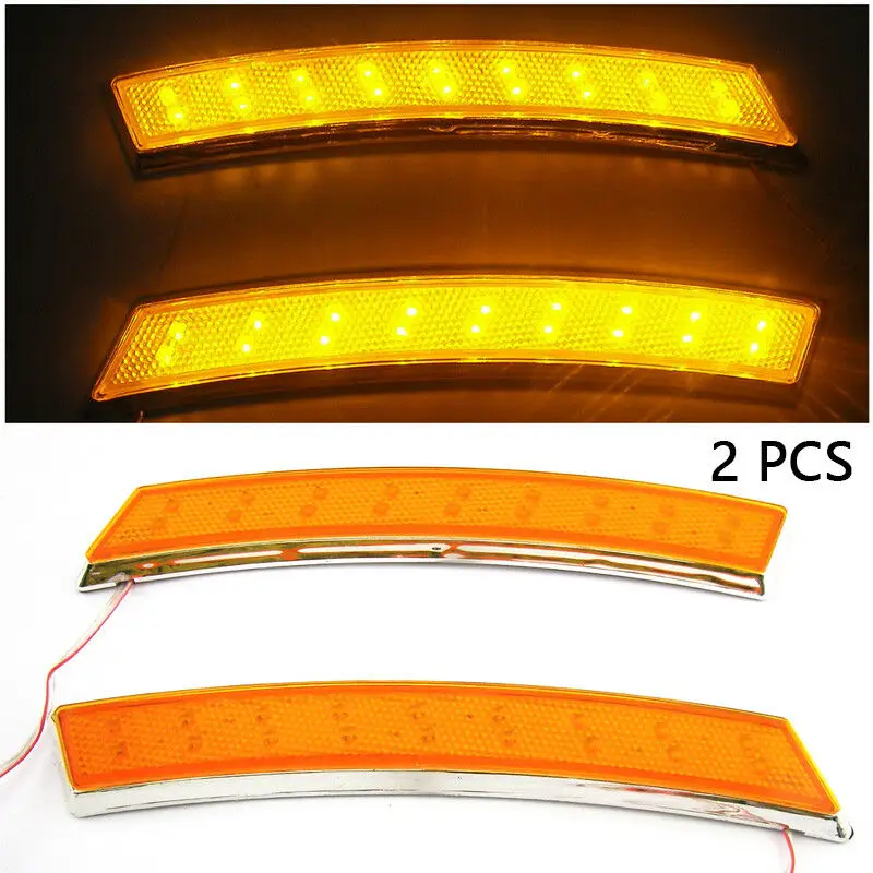 Запчасти светодиодный фонарь аксессуары авто 2 шт брови боковой маркер указатель