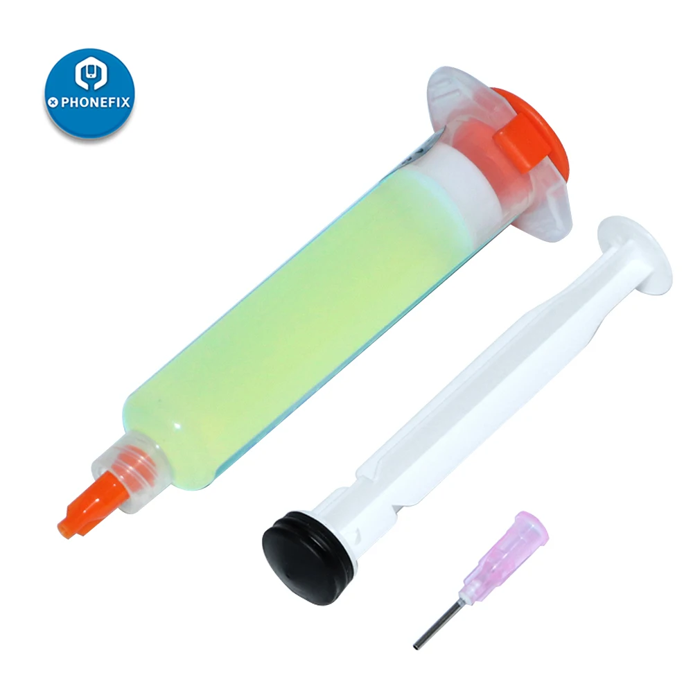 AMTECH-Kit dispensador de flujo de soldadura NC-559, incluye émbolo y Punta, flujo de soldadura sin limpieza, pasta de soldadura sin plomo BGA