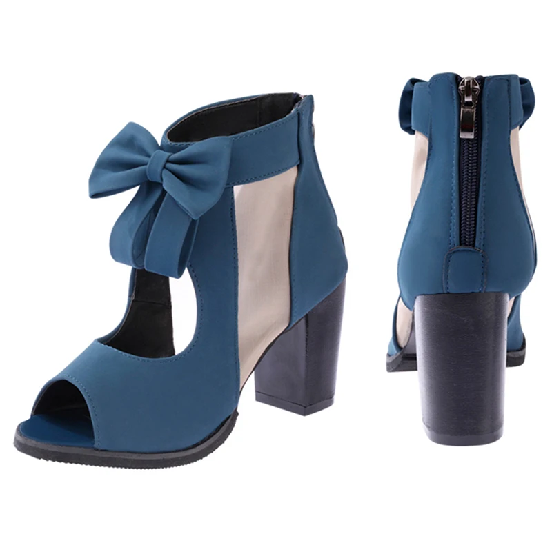 

Women Elegant Party Shoes Bowknot High Heel Sandals 2019 Spring Autumn High Heels Pumps Shoes Fashion Mesh Women Pumps