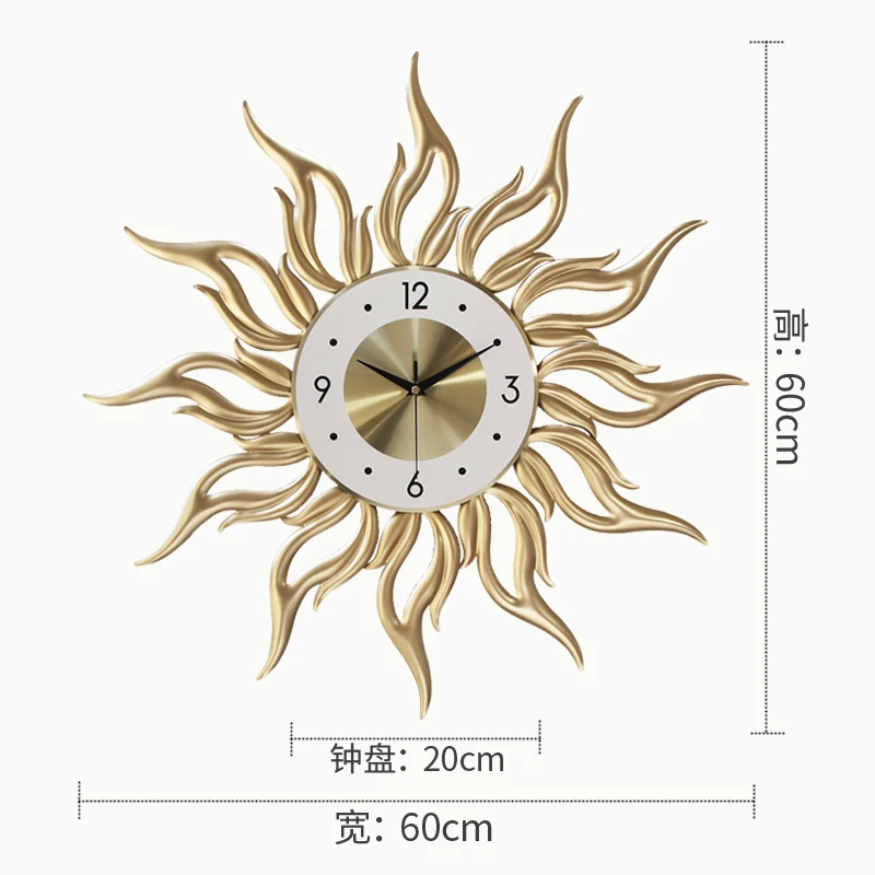 Роскошные Антикварные настенные часы большие золотые для гостиной креативные
