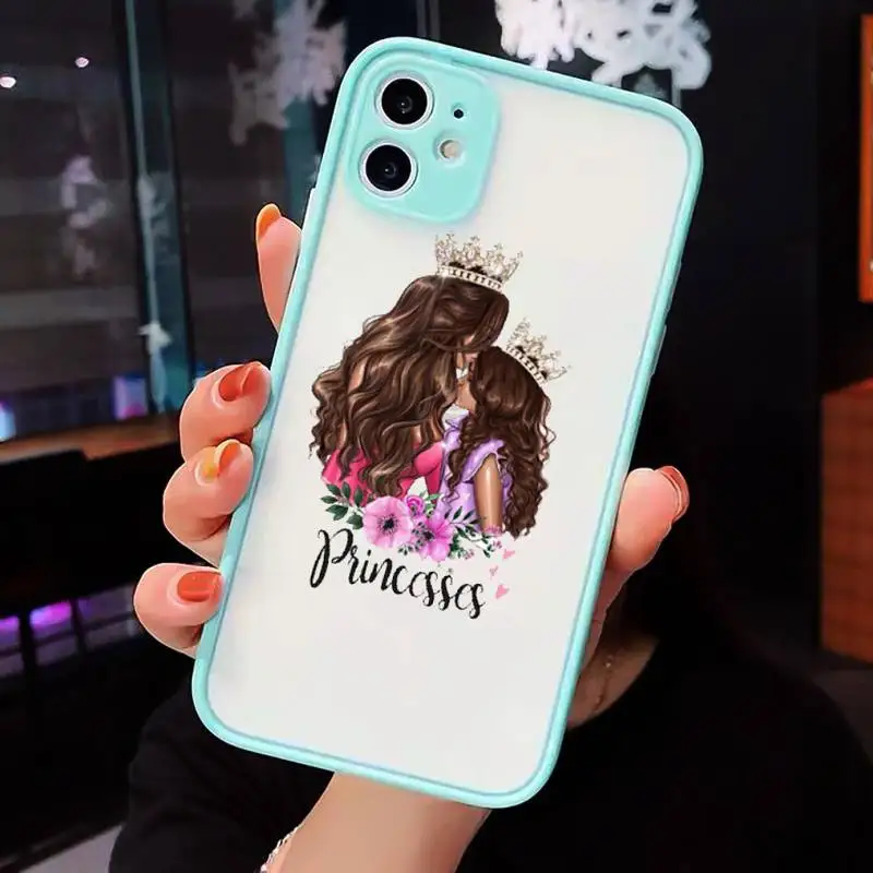 

Mom and baby family love Phone Cases matte transparent For iphone 7 8 11 12 plus mini x xs xr pro max cover