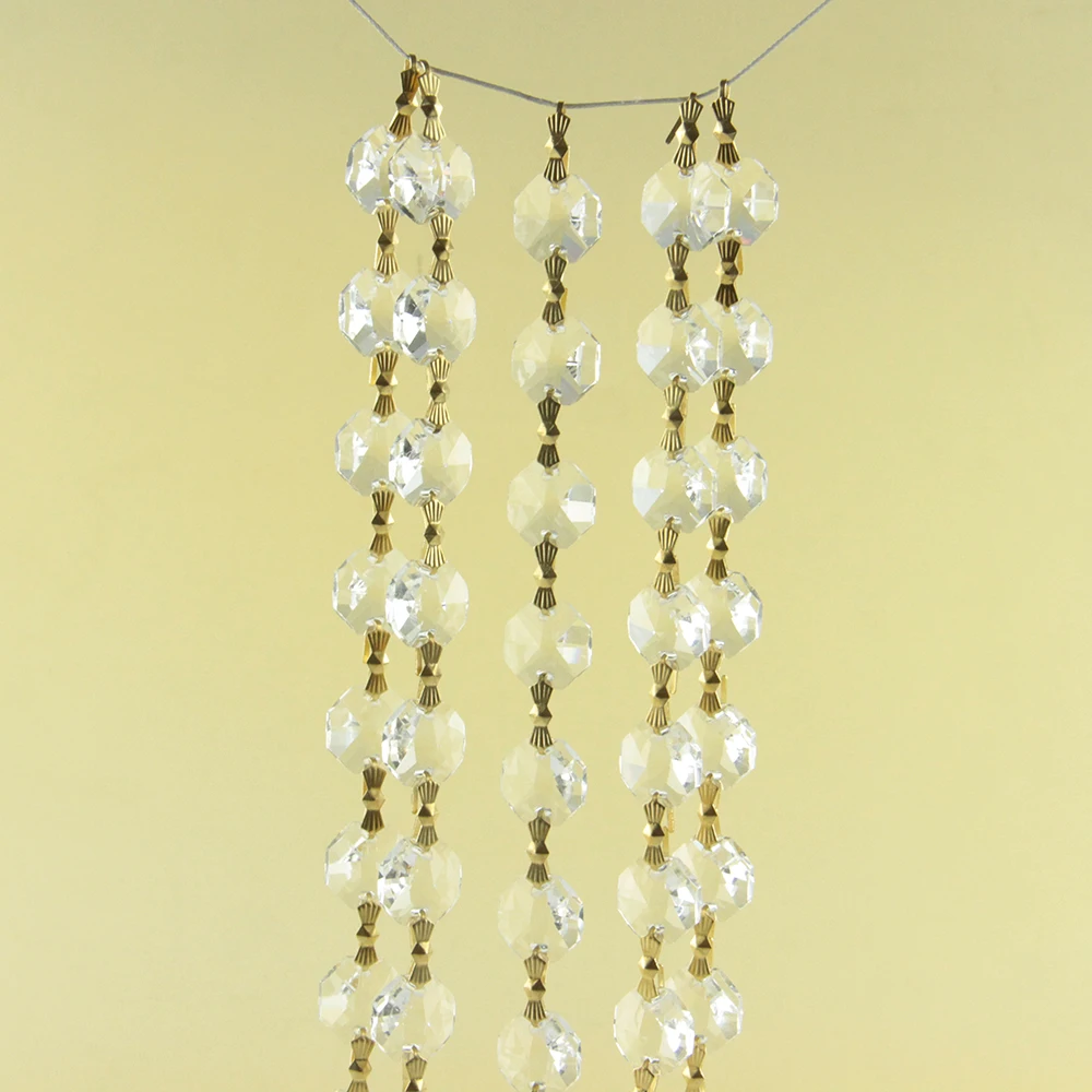 1 метр Хрустальные подвесные бусины прозрачные Фотоэлементы для свадебного