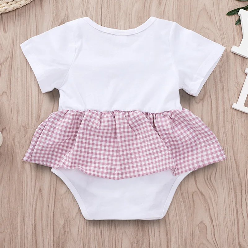 Одежда для маленьких девочек лето 2019 боди новорожденных белые комбинезоны с
