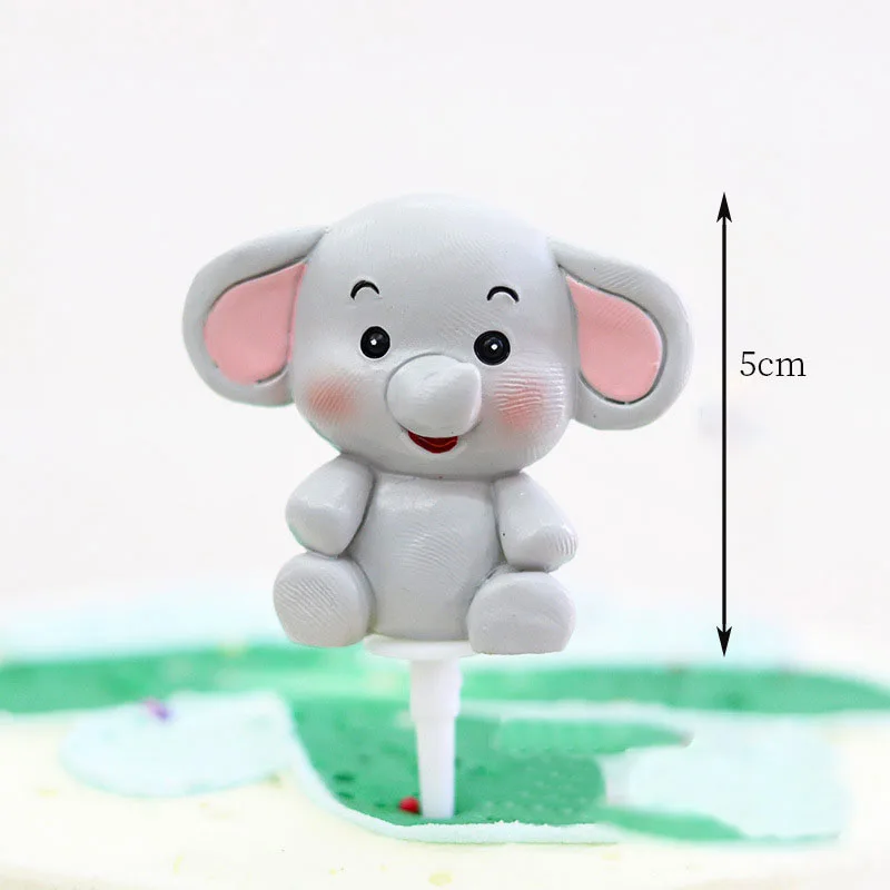 

4/2pcs Blue Pink Elephant Cupcake Toppers Baby Boy Baby Girl Cake Topper Baby Shower Gender Reveal Birthday Party Cake Decortion