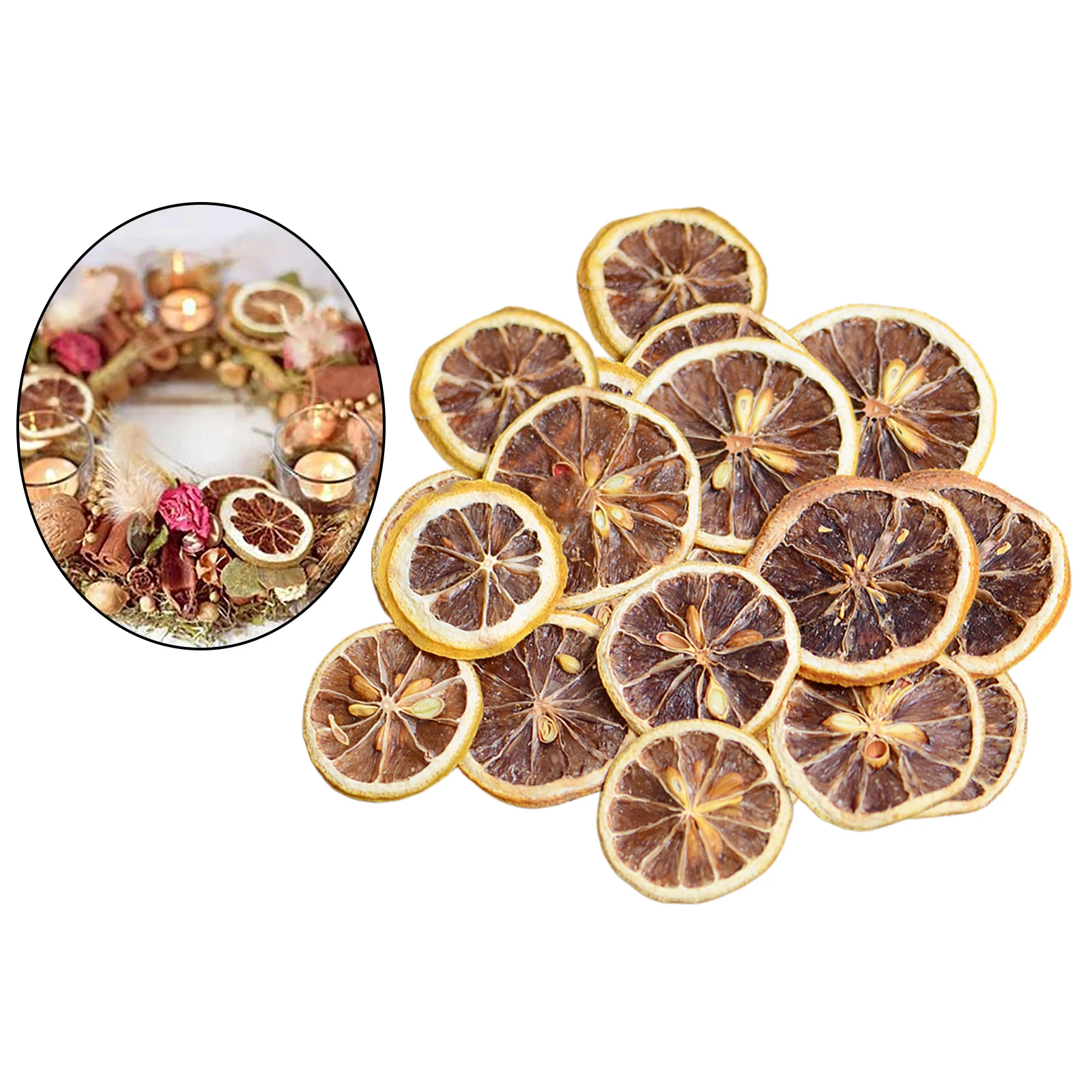 

Real Dried Lemon Slice Floral for DIY Scrapbooking Resin Pendant Crafts Tool