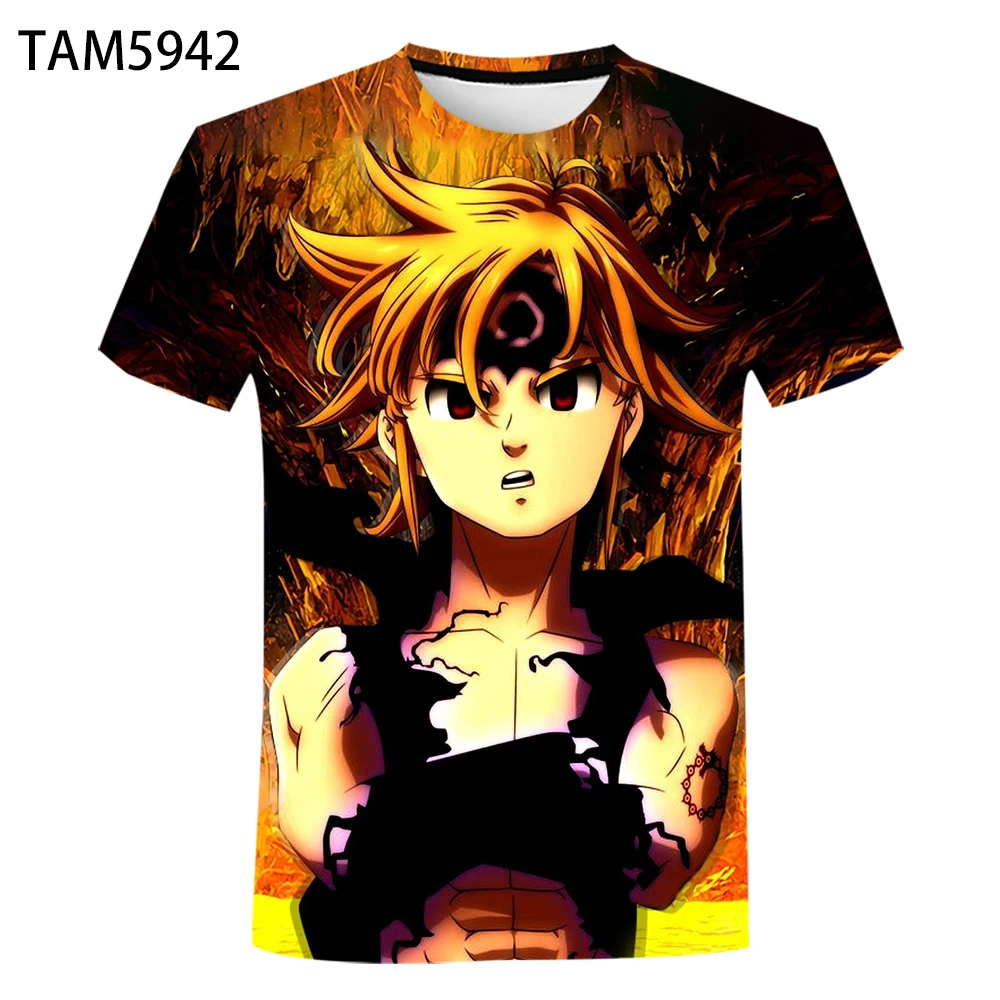 Футболка с 3D рисунком семь мертвых грехов Нана футболка анимационным принтом