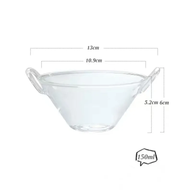 Термостойкая стеклянная миска для мороженого фруктов овощей салатов десертов с