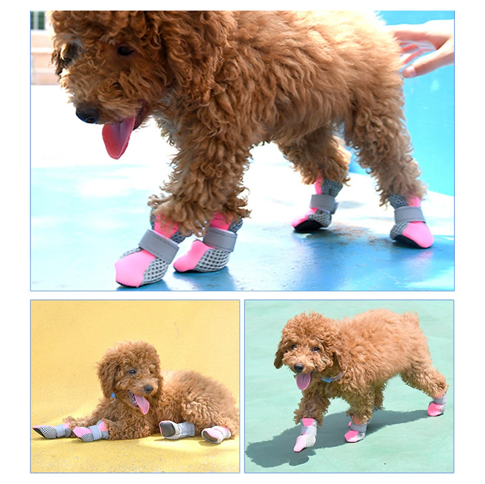 4 шт./компл. обувь для домашних питомцев защитные ботинки собак отражающие