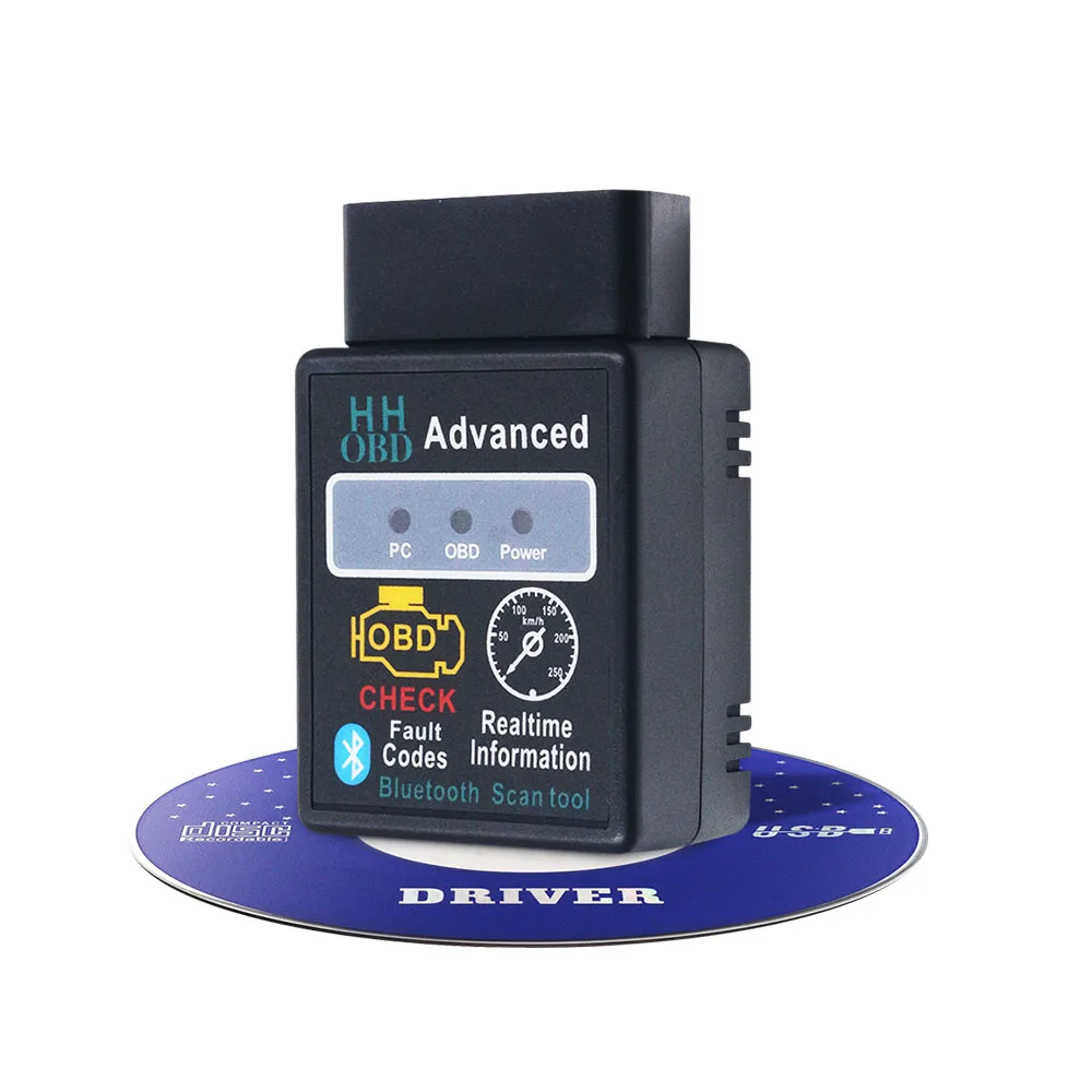 Диагностический сканер HH OBD2 ELM327 Bluetooth V1.5 OBDII для Android и ПК|Диагностические сканеры