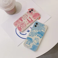 cartoon rabbit girl shockproof phone case for iphone 13 12 11 pro max xs x xr xsmax silicone soft side pattern protective cover