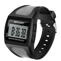 sanda fashion digital watch alarm clock shockproof luminescence mode 50 meters waterproof relogio digital men sports wristwatch